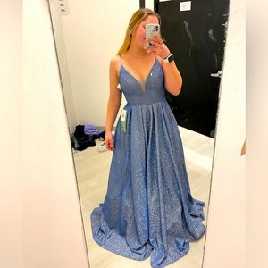 Blue Sparkly Prom Dress